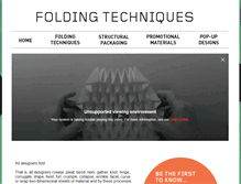 Tablet Screenshot of foldingtechniques.com